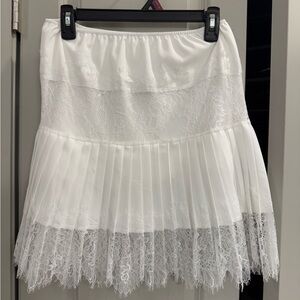 White Lace Layering Skirt